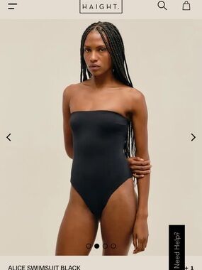 HAIGHT Alice Strapless One-Piece Swimsuit — TUMERIC NWT Sz M